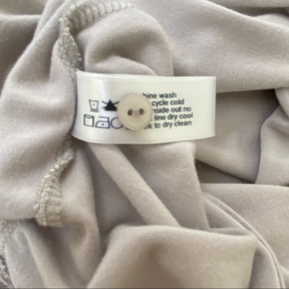 Three dots gray two piece top and tank dress set viscose jersey stretch small - Picture 7 of 7